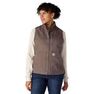 Women's Washed Duck Mock Neck Vest