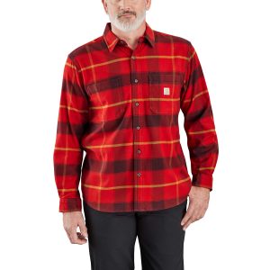 Rugged Flex&reg; Relaxed Fit Midweight Flannel Long-Sleeve Plaid Shirt