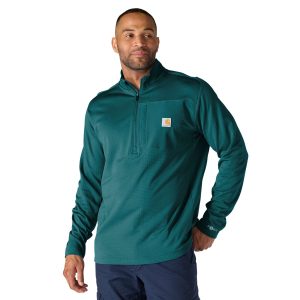 Carhartt Force&reg; Relaxed Fit Mock Neck Half-Zip Fleece-Lined Shirt