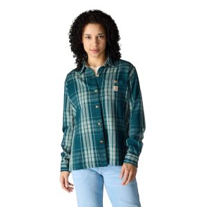 Women's TENCEL&trade; Fiber Series Loose Fit Twill Plaid Shirt