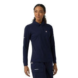 Women's Rugged Flex&reg; RSCU Heavyweight Long Sleeve Polo Scrub Top