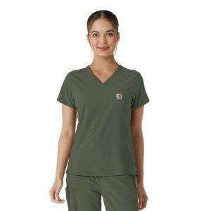 Women's Force Cross-FlexTuck-In Scrub Top