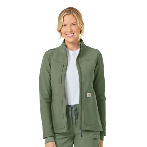 Women's Rugged Flex&reg; Peak Bonded Fleece Scrub Jacket