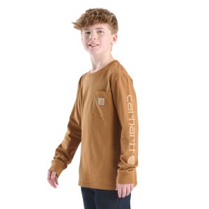 Boys' Long Sleeve Graphic Pocket T-Shirt (Toddler/Child/Youth)
