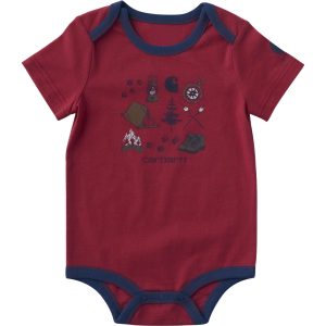 Boys' Short Sleeve Camping Bodysuit (Baby)