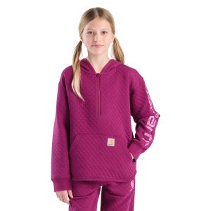 Girls' Long Sleeve Quilted Jersey Half-Zip Sweatshirt (Child/Youth)