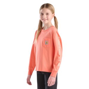 Girls' Long Sleeve Core Logo T-Shirt (Toddler/Child/Youth)