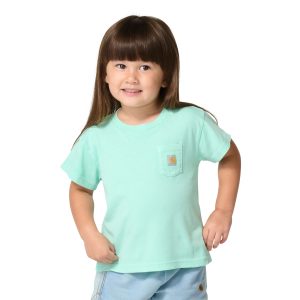 Girls' Short Sleeve Re-Engineered Garment Dye Pocket T-Shirt (Child/Toddler/Youth)