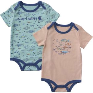 Boys' 2-Piece Short Sleeve Fish Bodysuit Set (Baby)