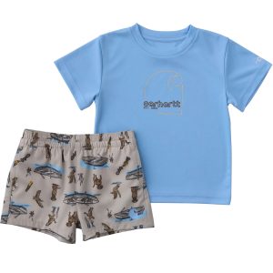 Boys' 2-Piece Short Sleeve Sun Defender&reg; Force&reg; Shirt & Woven Short Set (Baby)