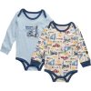 Boys' 2-Piece Long Sleeve Construction Bodysuit Set (Baby)