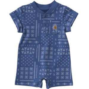 Kids' Short Sleeve French Terry Romper (Baby)