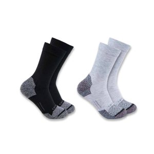 Women's Carhartt Force&reg; Midweight Synthetic Blend Crew Sock 2 Pack