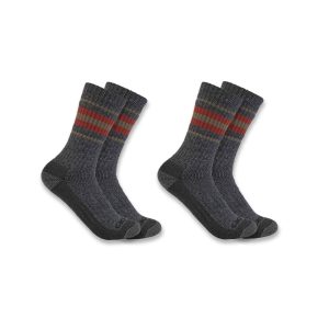 Women's Heavyweight Synthetic-Wool Blend Crew Sock 2-Pack