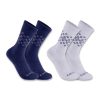 Women's Midweight Synthetic-Wool Blend Fairisle Crew Sock 2-Pack